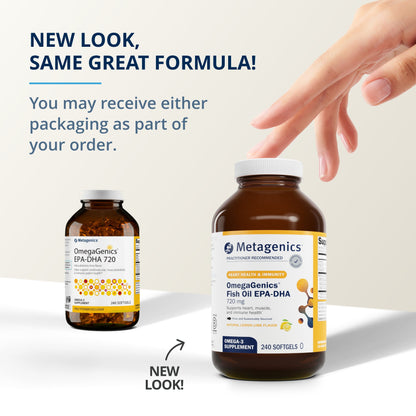 Omegagenics Fish Oil EPA-DHA 720- Omega-3 Fish Oil Supplement - for Heart Health, Musculoskeletal Health & Immune System Health* - with DHA & EPA - 240 Softgels