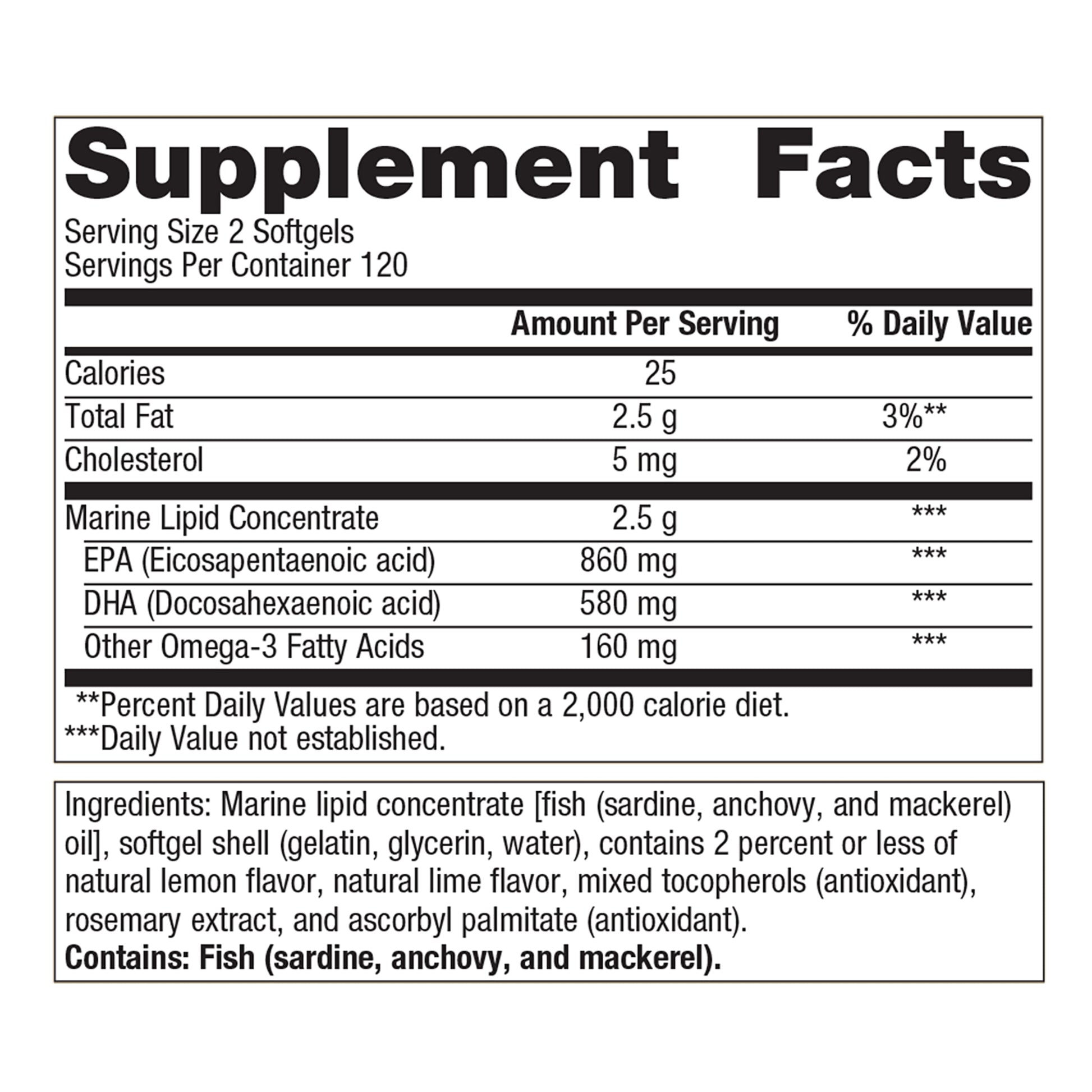 Omegagenics Fish Oil EPA-DHA 720- Omega-3 Fish Oil Supplement - for Heart Health, Musculoskeletal Health & Immune System Health* - with DHA & EPA - 240 Softgels
